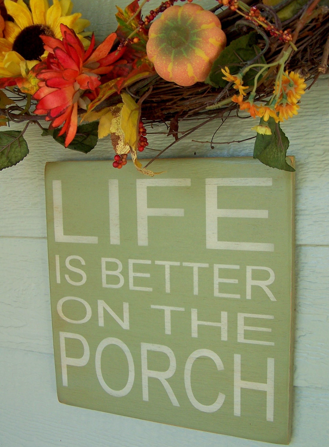 Life Is Better On The Porch - 12" x 12" Handpainted Wood Sign