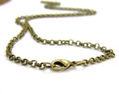 Antique Bronze Chain custom length Antique Bronze Rolo Necklace
