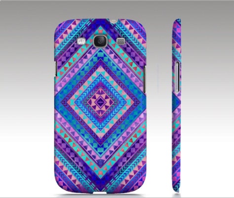 Tribal Samsung Galaxy S3 case, Aztec colorful diamond triangle pattern design, trendy hipster fashion style, art for your phone