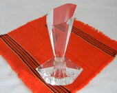 Vintage Art Deco Faceted Crystal Perfume Bottle Home Decor