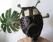 Studded Zebra Skin Gas Mask