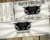 VIP Rock Music CONCERT TICKET Save the Date with Led Zeppelin and Billy Idol influence Il_170x135