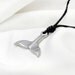 Necklace Pendant Jewelry Whale Tail Pewter Silver