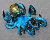 AWESOME BRONZE OCTOPUS "Oliver Octopus" Figurine Statue Sculpture Aquatic Art / Limited Edition By Barry Stein