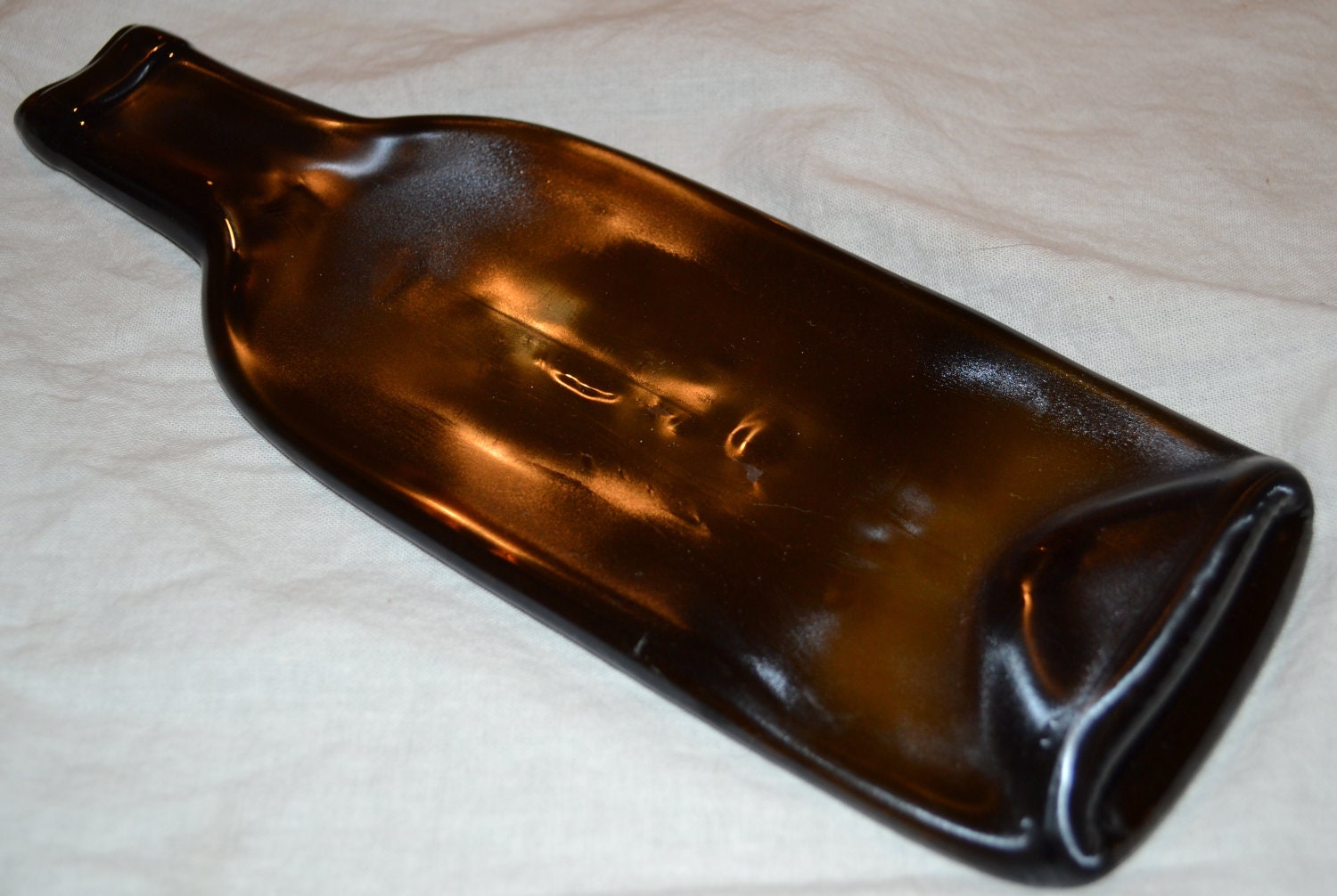 Brown Amber Glass Wine Bottle Spoon Rest Spoonrest