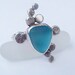RESERVE for Shirley---Sea Glass Ring. Sterling Silver,Tropical Blue, Beach Wear, Beach Jewelry, Beach Inspired, Ocean Love