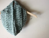 Perfect Chunky Infinity Circle Scarf in Sea Foam - Warm, Winter Fashion - Super Soft Wool Scarves - Ready to Ship