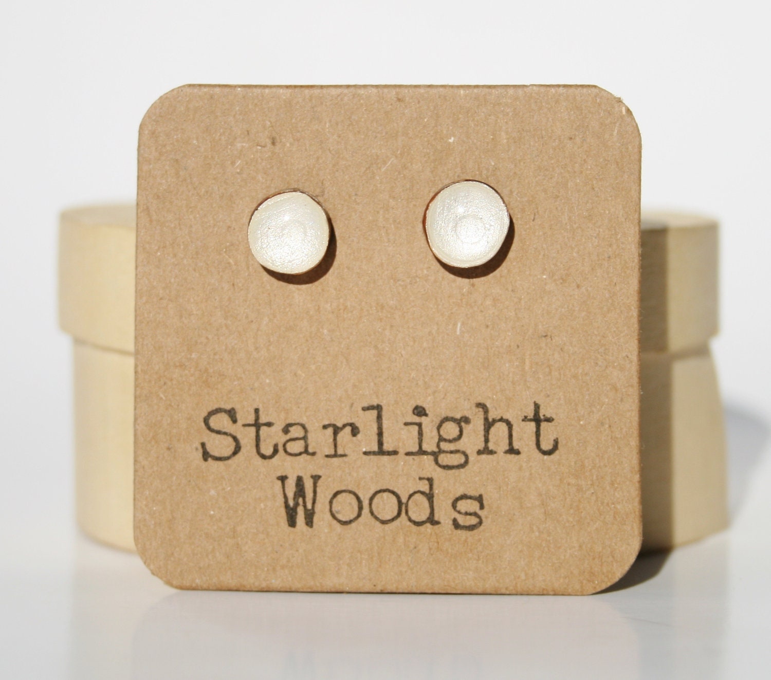 white studs post earrings wood earrings minimalist jewelry eco fashion eco friendly unique gift for her