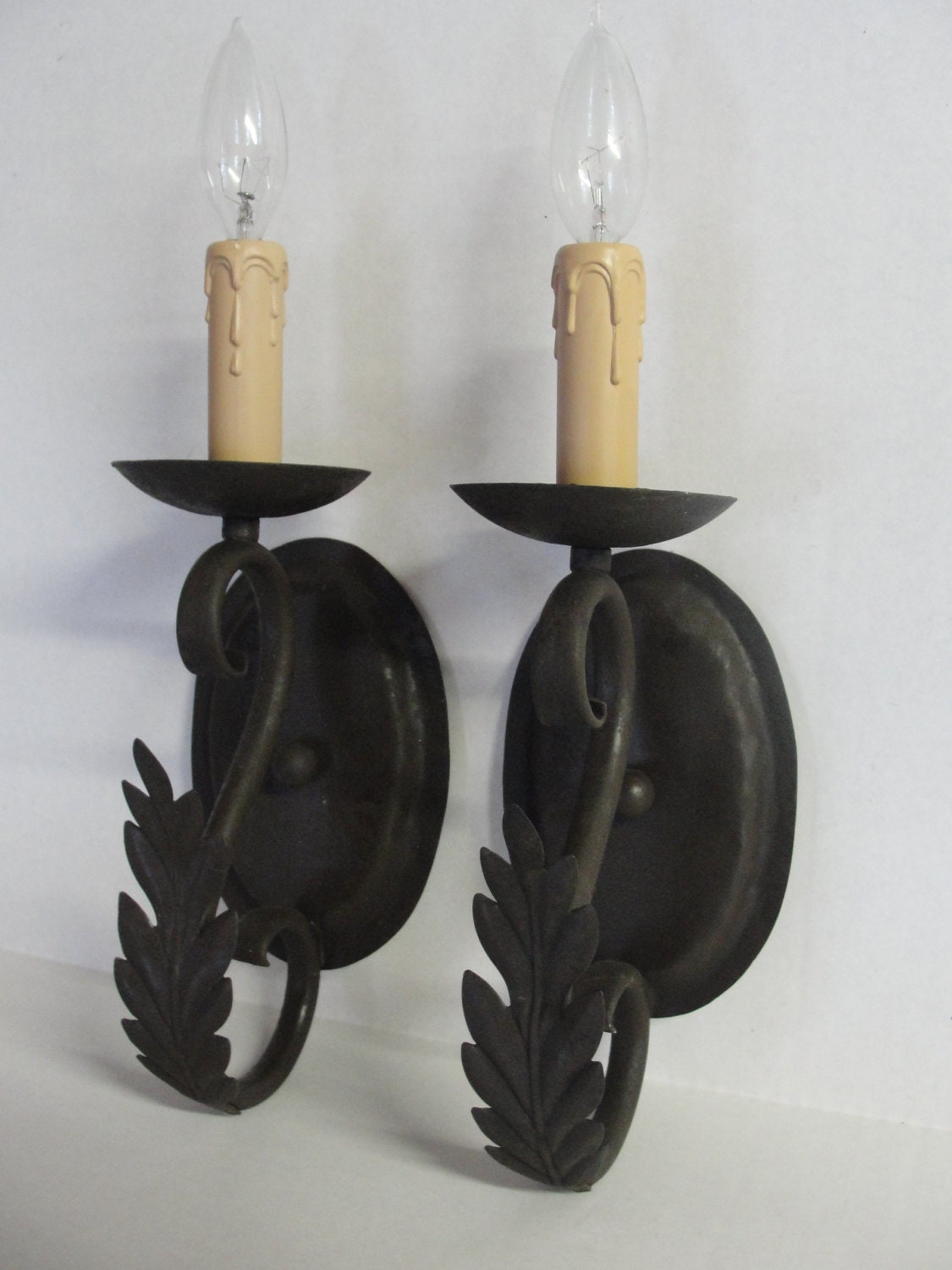 Industrial Wall Lights, Sconces, Wall Sconces, Chic, Hand Forged Iron, Lighting, Antique, Vintage, Light Fixture, Rustic, Chandelier