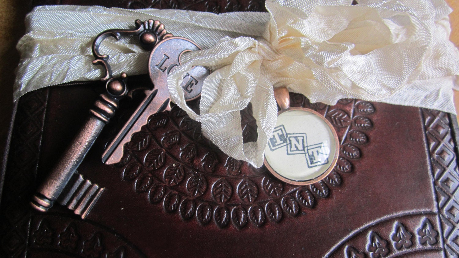 Wedding Guest Book Customize Steampunk Vintage Styled Leather Groom will like too
