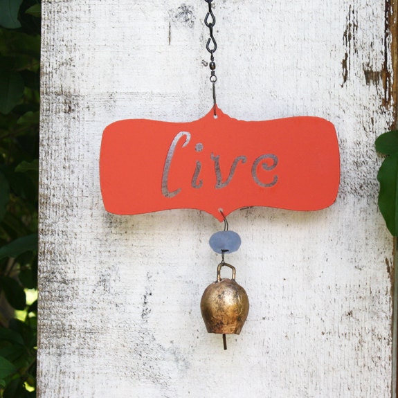 Live Garden Word Bell Wind Chime