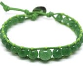 Green natural stones leather wrap bracelets chan luu bracelets FE3