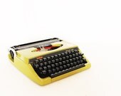 Vintage manual green deluxe typewriter