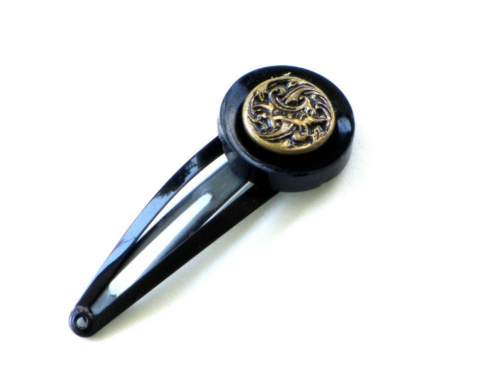 Hair Snap Clips Black Silver Gold Back To School Hair Jewelry