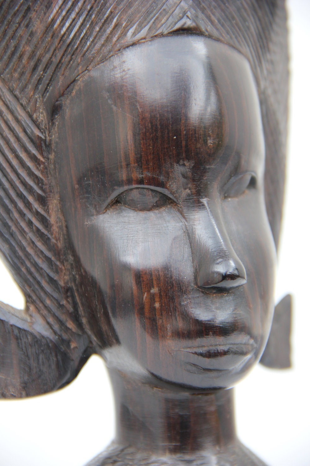Items similar to Hand Carved African Wooden Head on Etsy