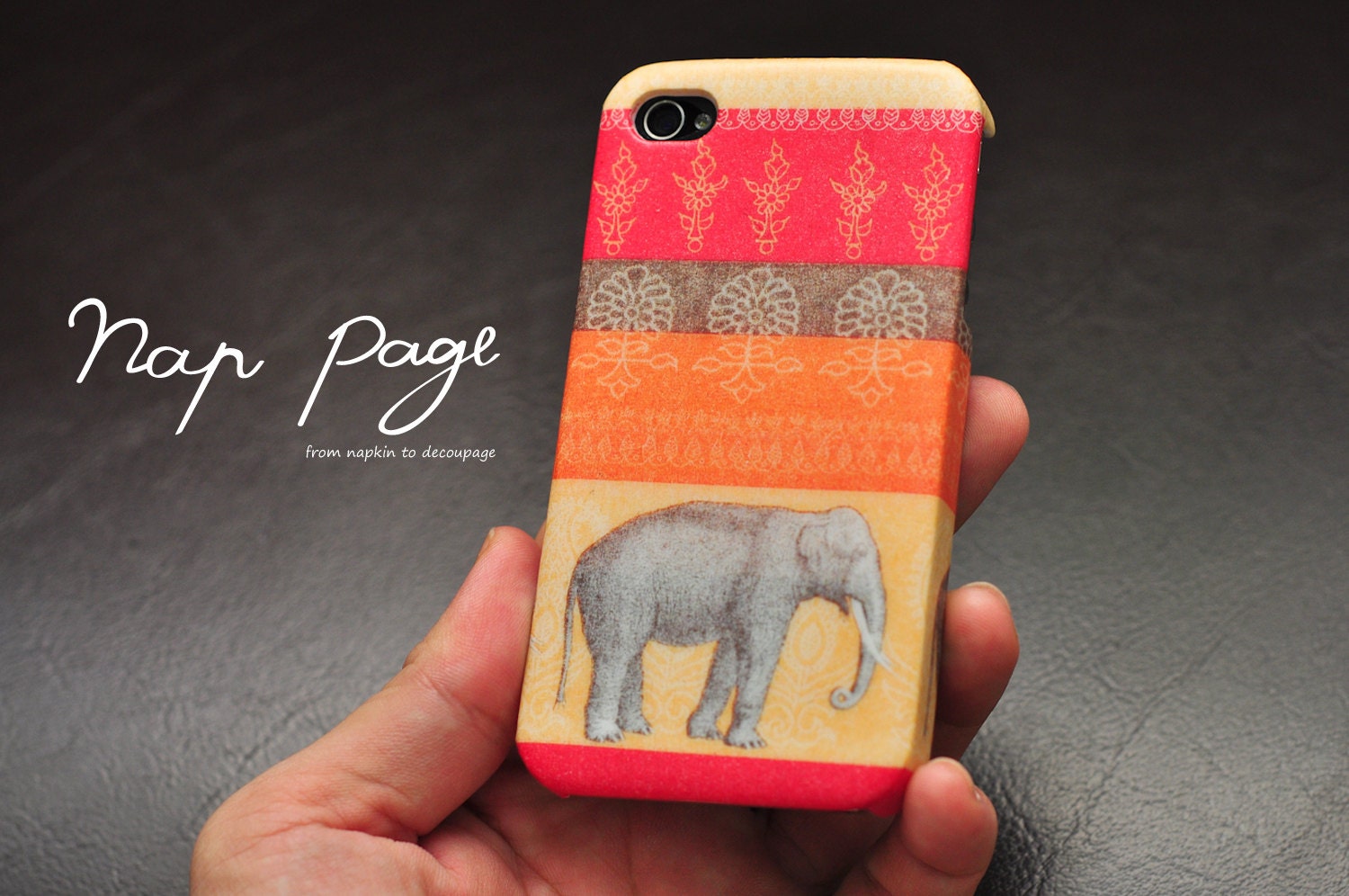 Apple iphone case for iphone iphone 5 iphone 4 iphone 4s iPhone 3Gs : Vintage India elephant