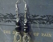 Black Diamonds Swarovski Crystal Dangle Earrings