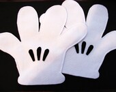 LARGE Mickey Inspired felt gloves - 1 pair - made to order