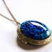 Peacock Gem Locket