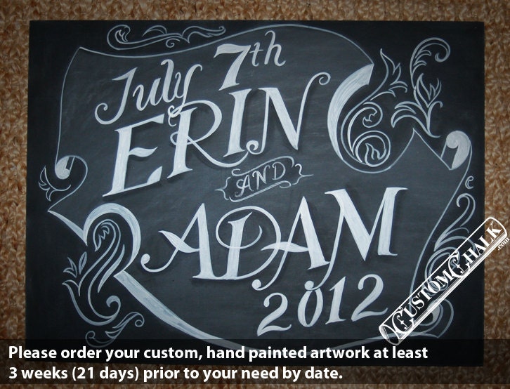 Happy Anniversary Sign - Wedding Sign - Wedding Chalkboard Sign Art