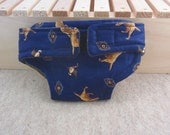 Baby Doll Diaper - Blue with Dogs - Size Large