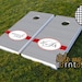 Custom Cornhole / Classy Corntoss / Bag Toss / Wedding Game -- (( Houndstooth Monogram ))