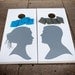 Custom Corntoss / Classy Cornhole / Bag Toss / Wedding Game -- (( Personalized Silhouette Sets ))