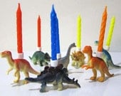 Dinosaur PARTY ANIMALS Birthday Candle Holders Set - 7