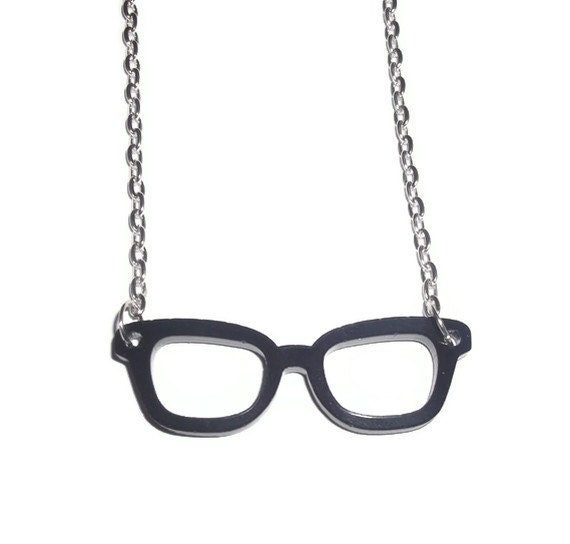 geek glasses necklace