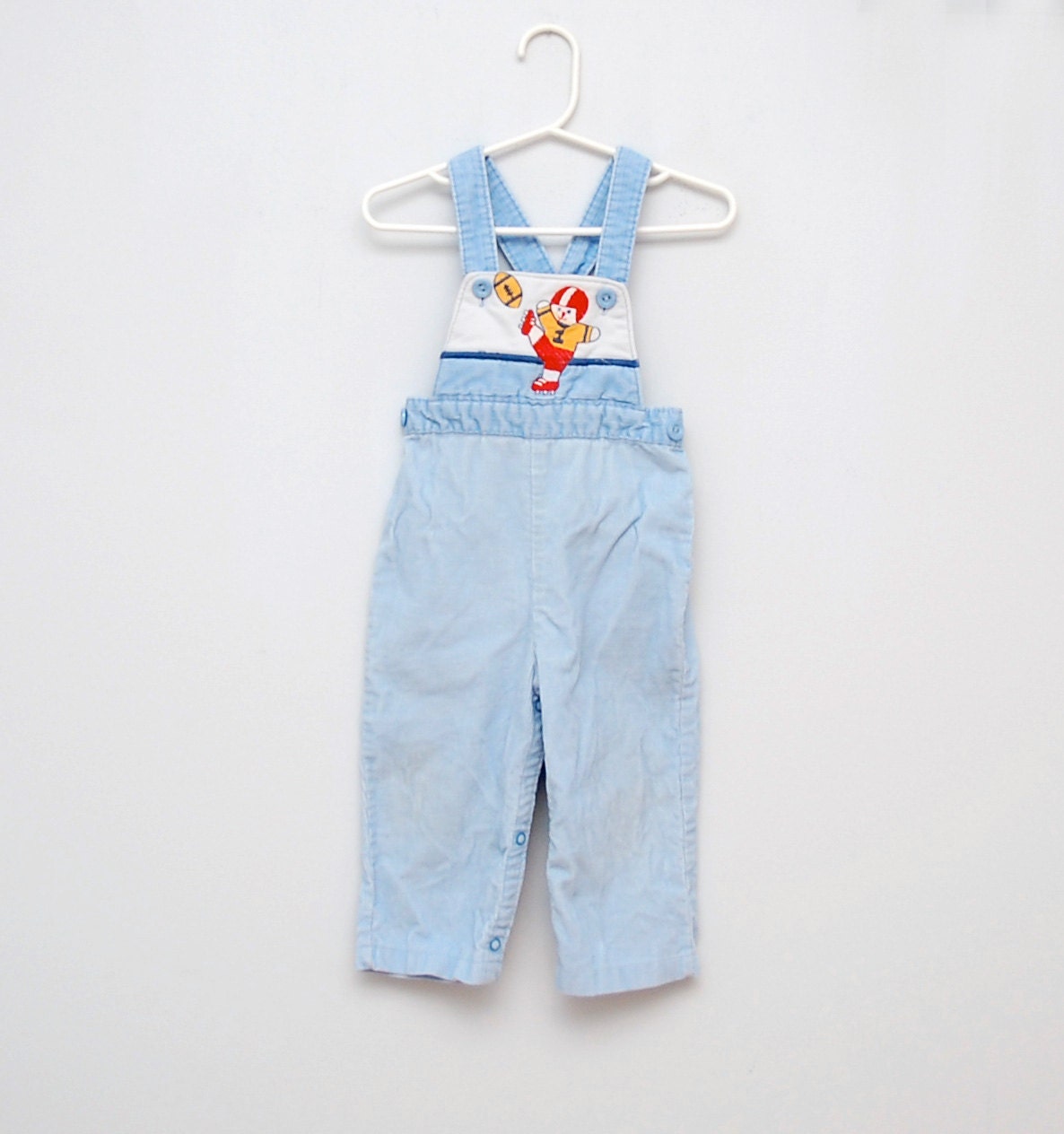Vintage Carter's corduroy football overalls