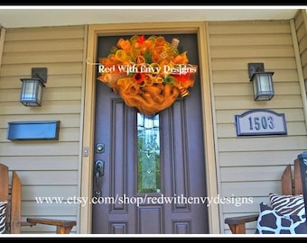 Thanksgiving Wreath, Fall Wreath, Turkey Wreath