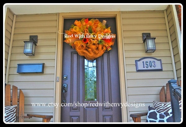 Thanksgiving Wreath, Fall Wreath, Turkey Wreath