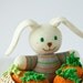 Baby Bunny Knitted Toy - Easter gift, stuff animal baby toy, baby shower gift