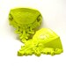 neon ornate wall pocket set // vintage lime green home decor, vases, upcycled, wall decor, bright, modern victorian, vase, wall planter