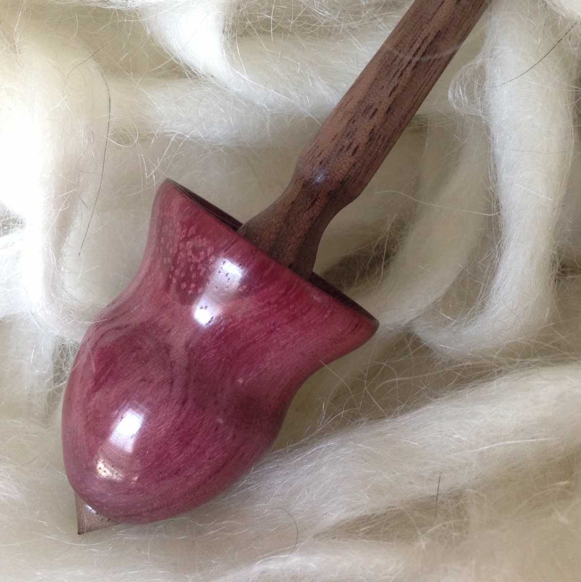 Black Walnut & Purple Heart Tibetan Supported Spindle