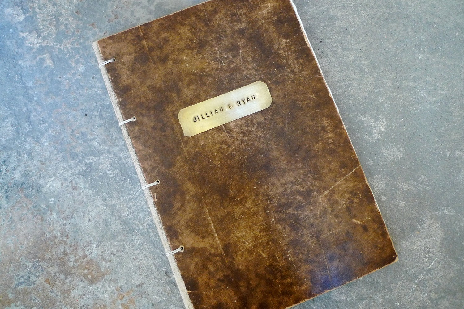 Reserved Vintage Wedding Guest Book Custom Made Personalized