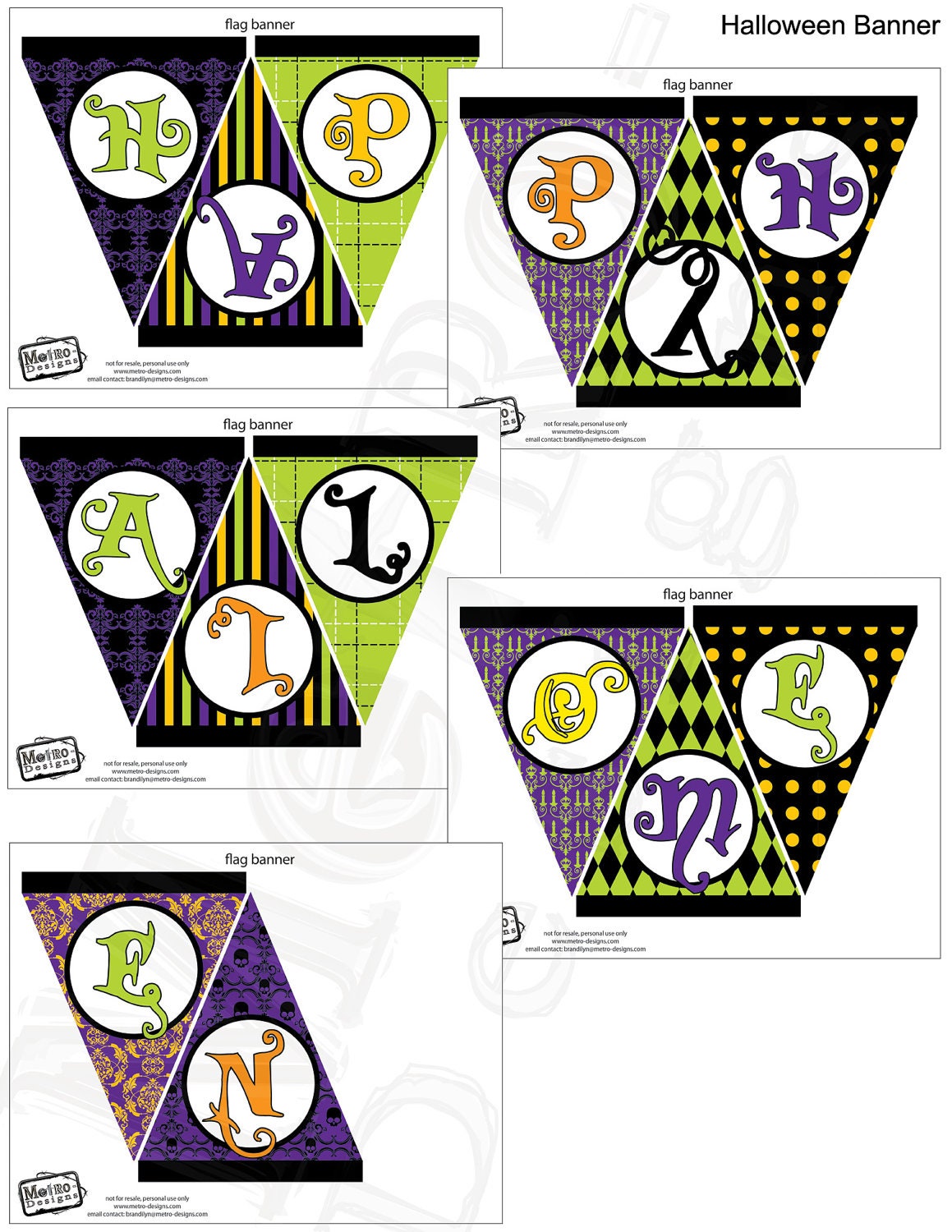 Happy Halloween Banner- Digital File Il_570xn