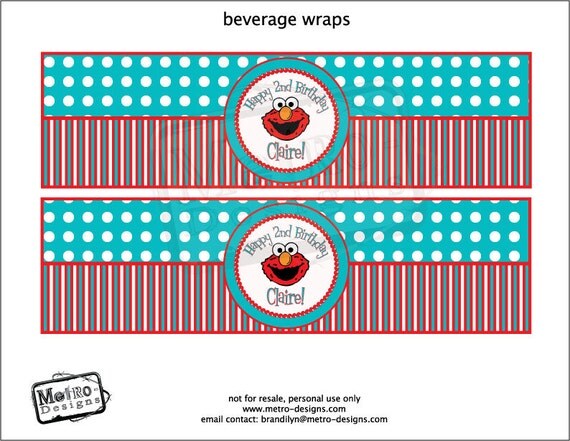Elmo Beverage Wrappers Il_570xn