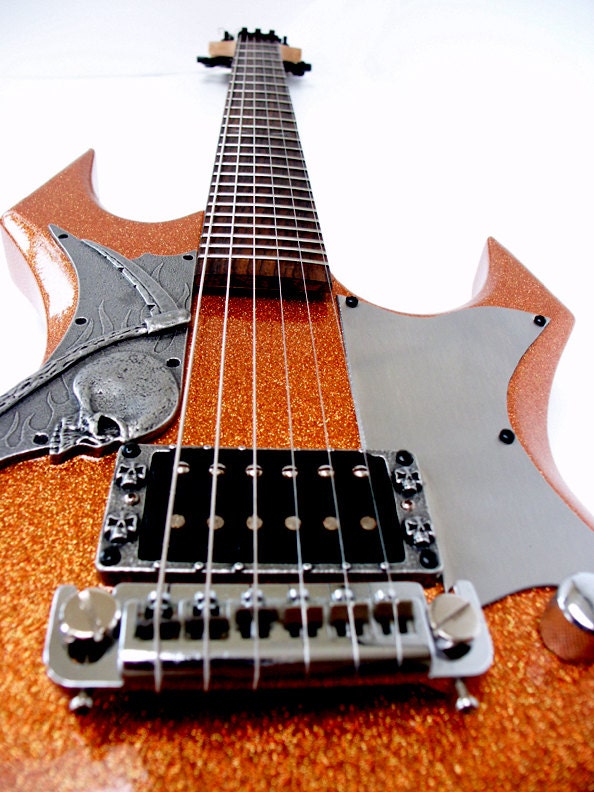 Warlock Bronze Series Burnt Metallic Orange Electric Guitar