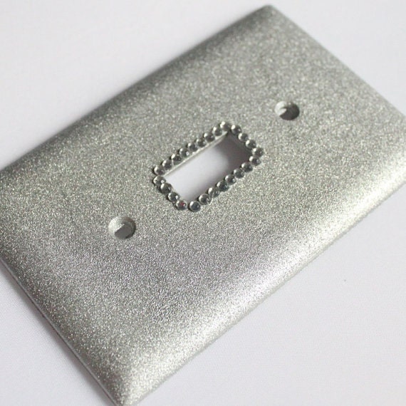 SIlver Bling Light Switch Cover