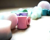 Custom made 5/8", 11/16", 3/4" pastel color plugs, flesh, pink, lavander, light blu, seafoam, mint or butter