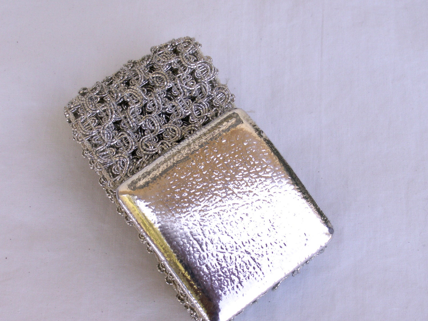 VTG Silver open mesh Stretch Fashion Belt