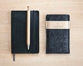 Cocones iPhone 5 Sleeve / iPhone 5 Case /  Smokey Grey Felt & Tan Leather