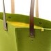 100% wool felt TOTE BAG with leather handles - green