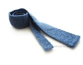 Mens Blue and Grey Knit Tie, man light blue handmade necktie, straight end tie, mens apparel, gifts for him