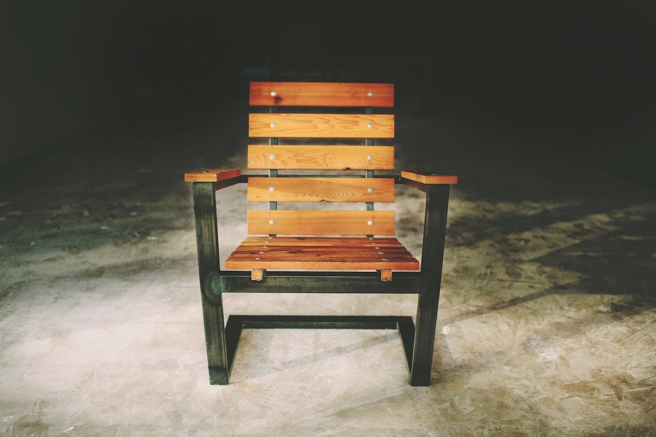 East Polk Low Lounger, rustic modern, chair