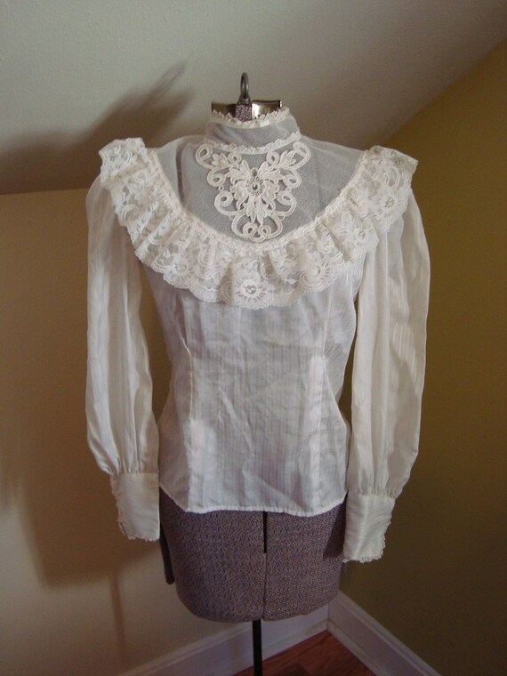 vintage blouse white