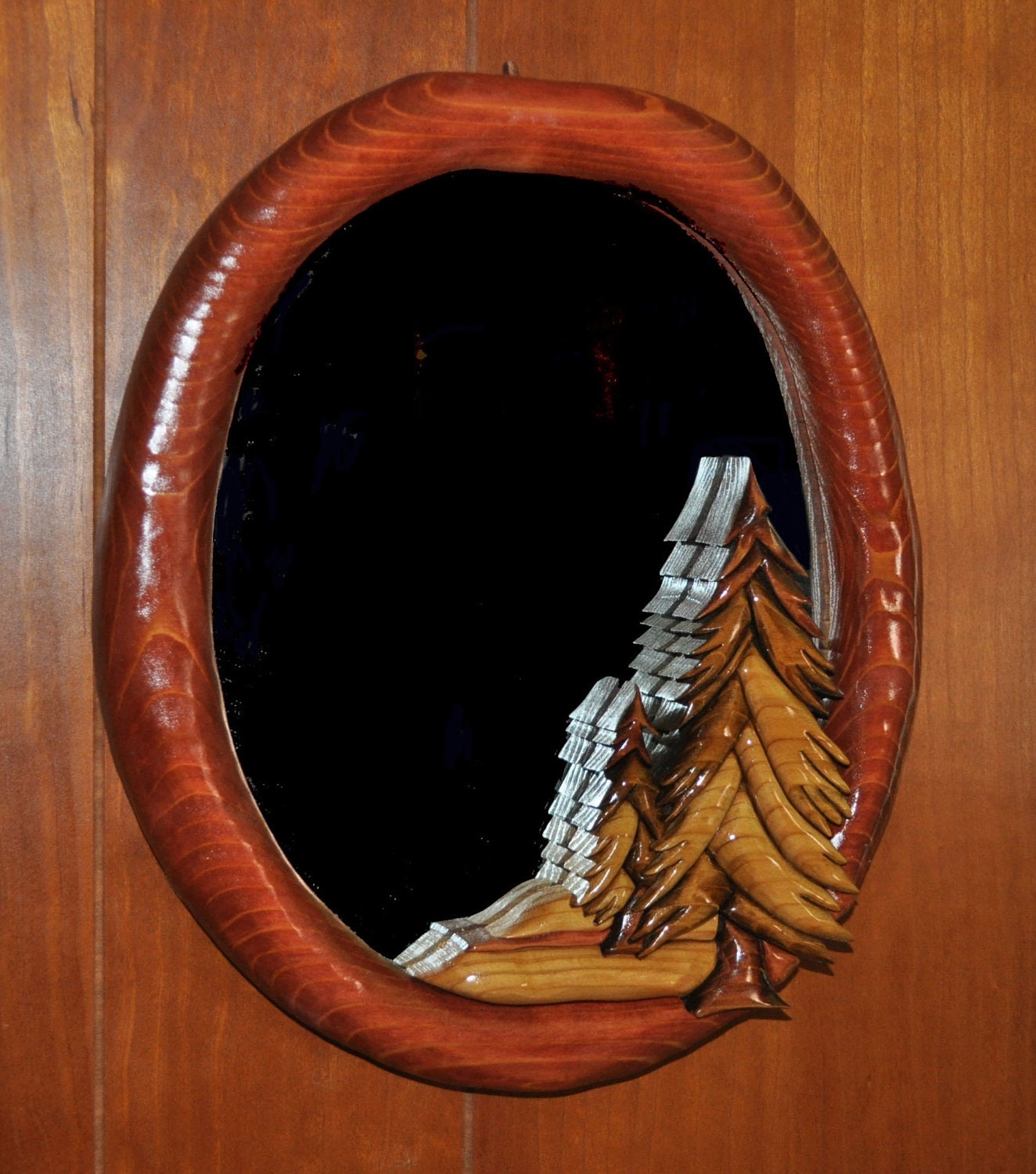 Woodland Camp Mirror - perfect for camper, cabin or any place with an outdoors feel.