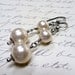 Cream Pearl Earrings / Sterling Silver / SimplyJoli / Long Dangles / Swarovski Pearls