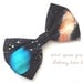 Galaxy hair bow with alligator clip attachment (planets and nebulae print)